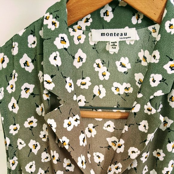 Monteau Summer Dress in Floral Print (M) - Picture 2 of 3